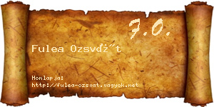 Fulea Ozsvát névjegykártya
